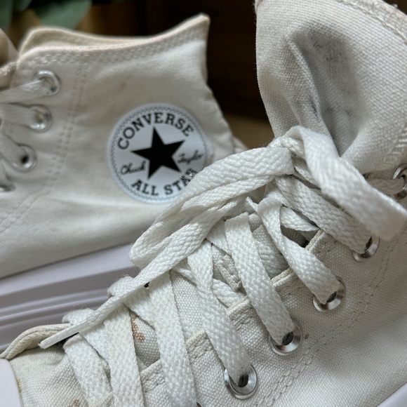 Converse Chunky Platform High Top All Star White Size 7 - Picture 3 of 11
